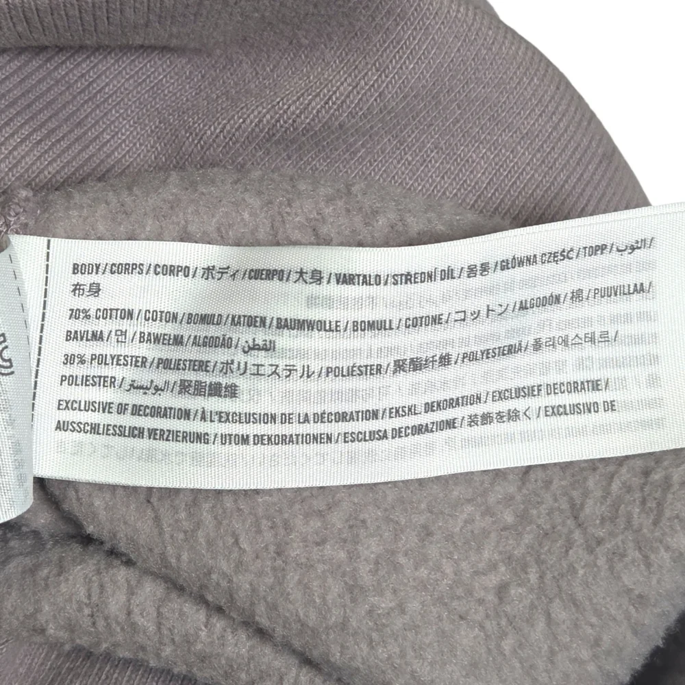 Abercrombie Sunday Half Zip Neutral Sweatshirt Taupe Gray Oversized A&F Max XL - Picture 10 of 13